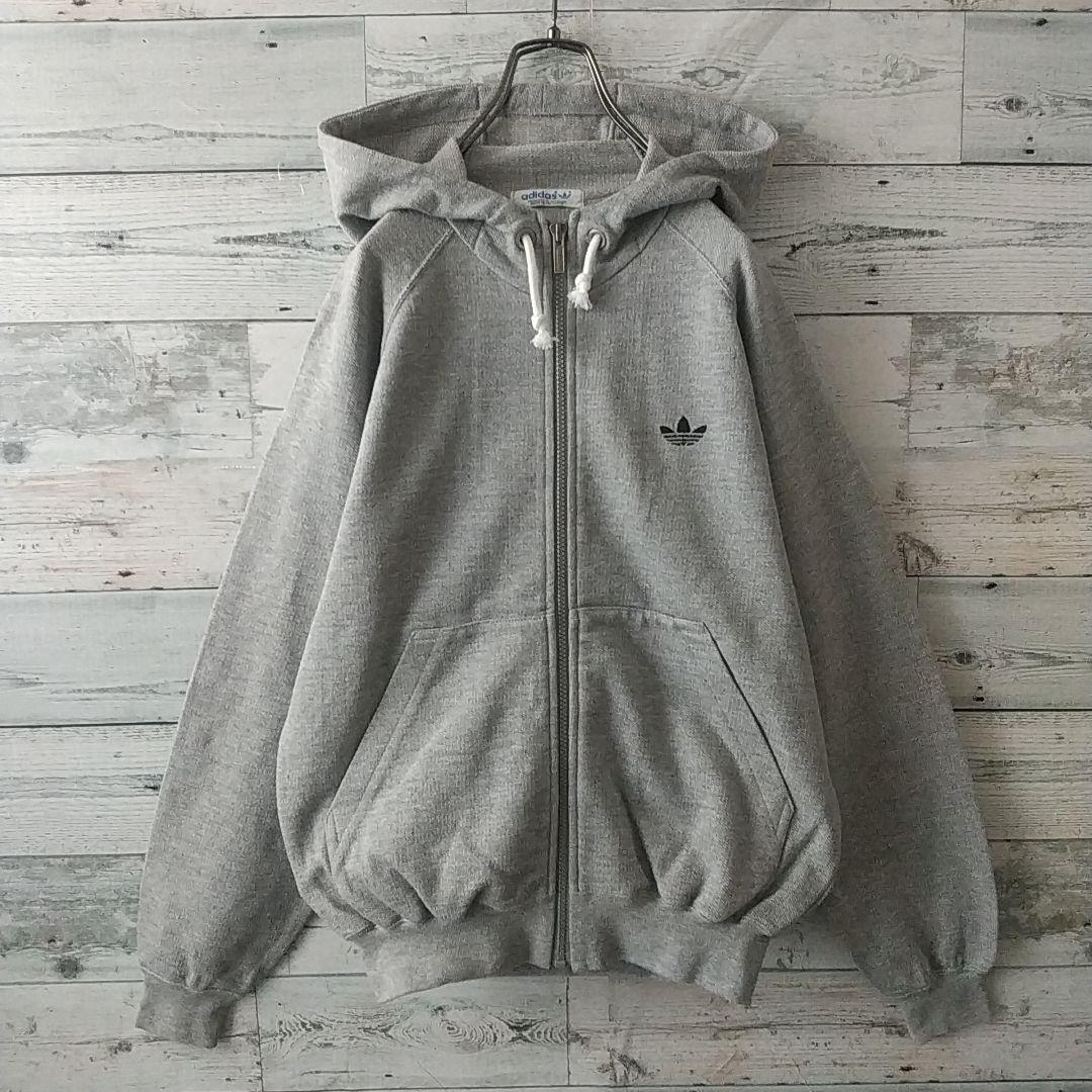 美品希少☆80s デサント製 アディダス 刺繍 パーカー ジャージ セットアップ