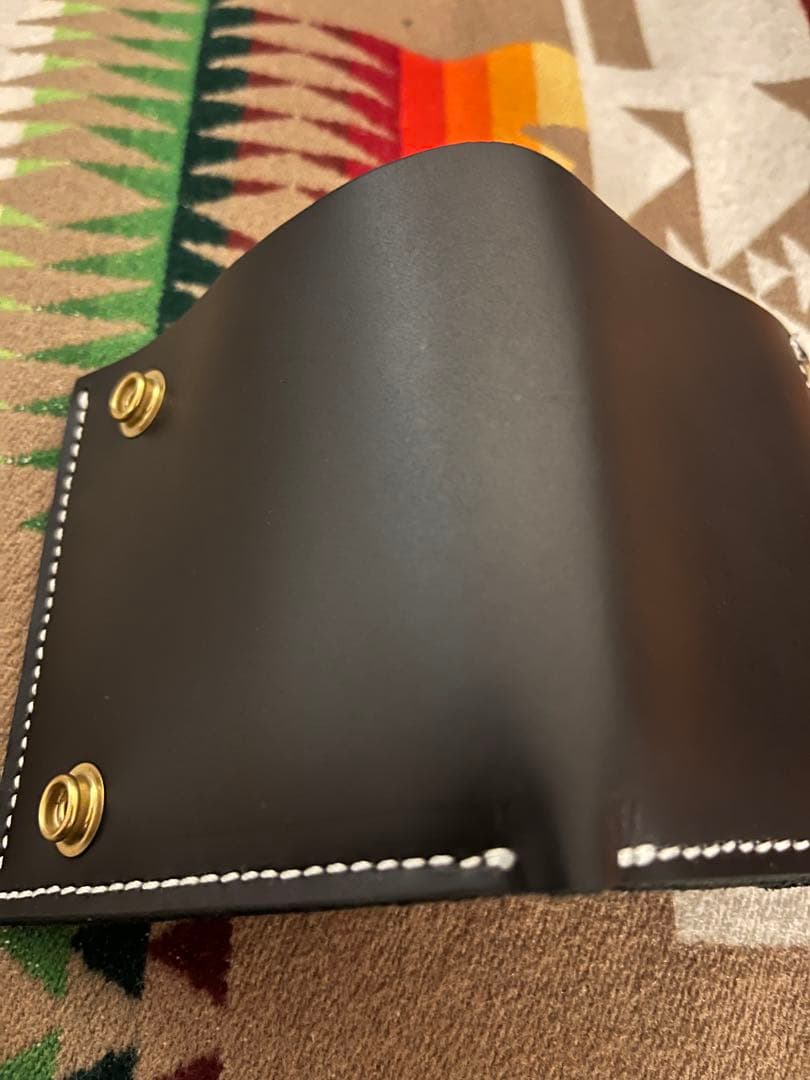 新品箱付き　キャプテンフィン　牛革　折り畳み財布　ウォレット　ブラック