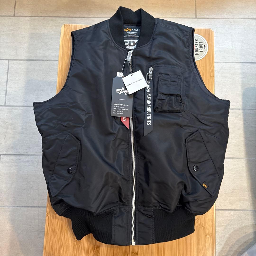 CDG ALPHA MA-1 ブラックベスト COMME des GARÇONS - メルカリ