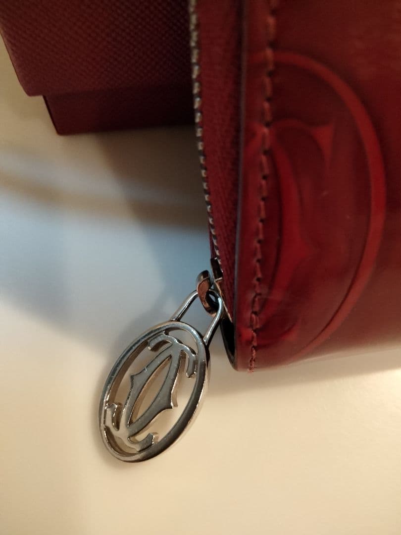 Cartier レッド 長財布 箱付き