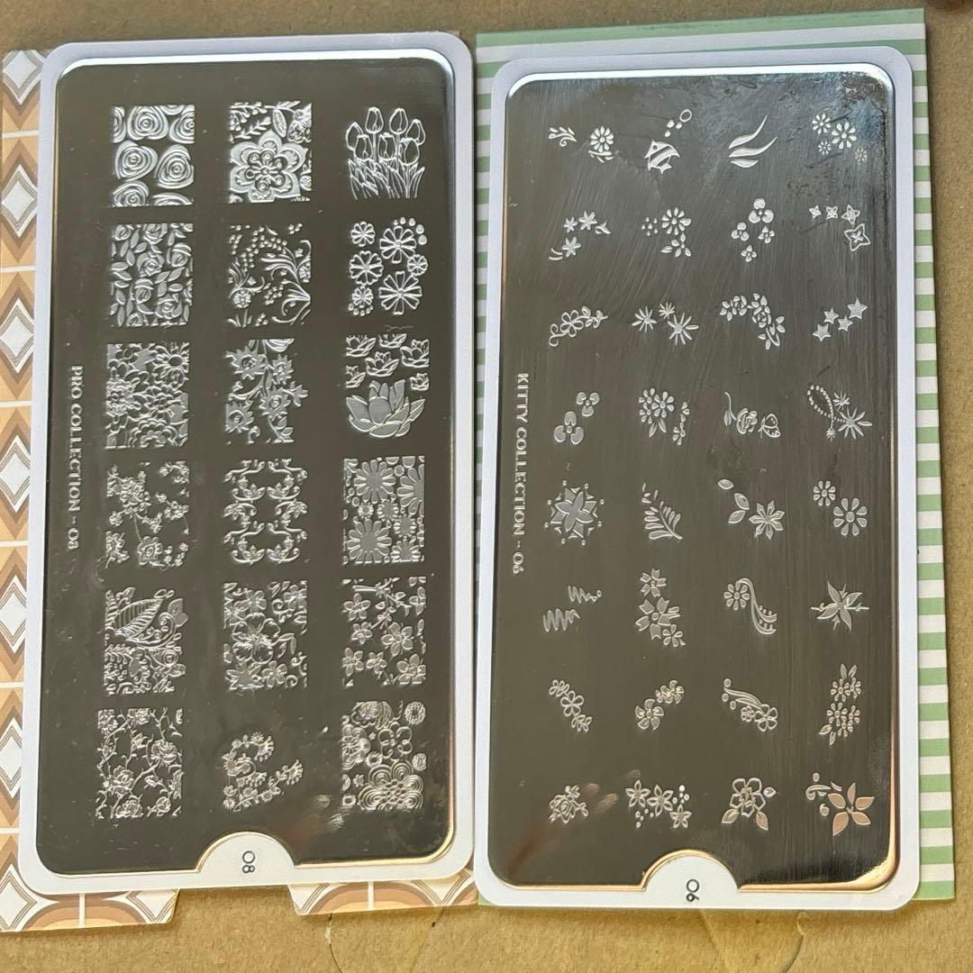 同梱値引最大200円●スタンプネイル　プレート　8枚