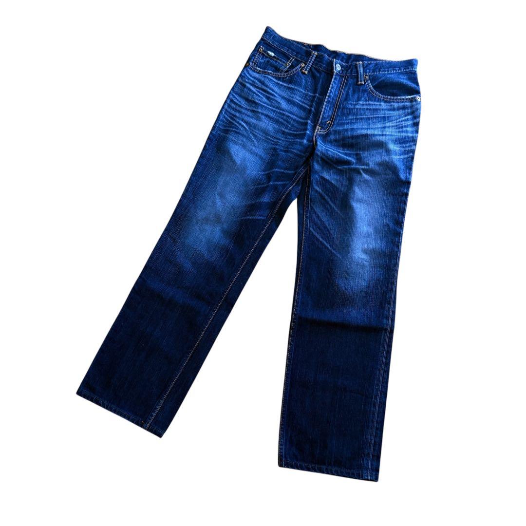 鬼ヒゲ濃紺】Levi's デニムパンツ〈lot702〉W33 フェード色落ち