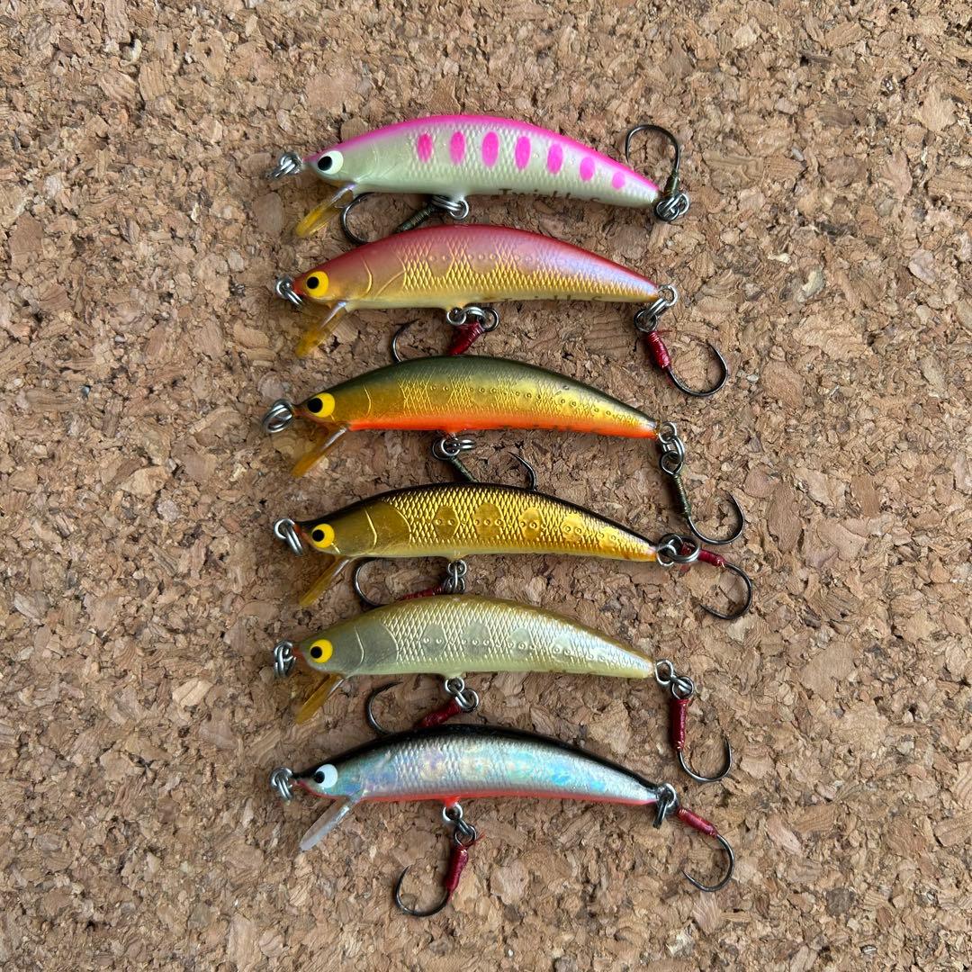 ツインクル　シンキング　ミノー・プラグ 45mm 6個 Twinkle 渓流　湖