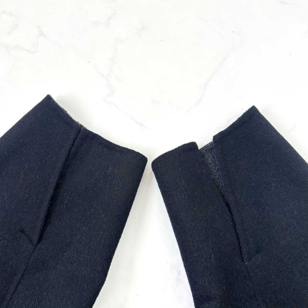 【美品 23AW】エンフォルド WOOL COAT ウール リバーコート 黒 S
