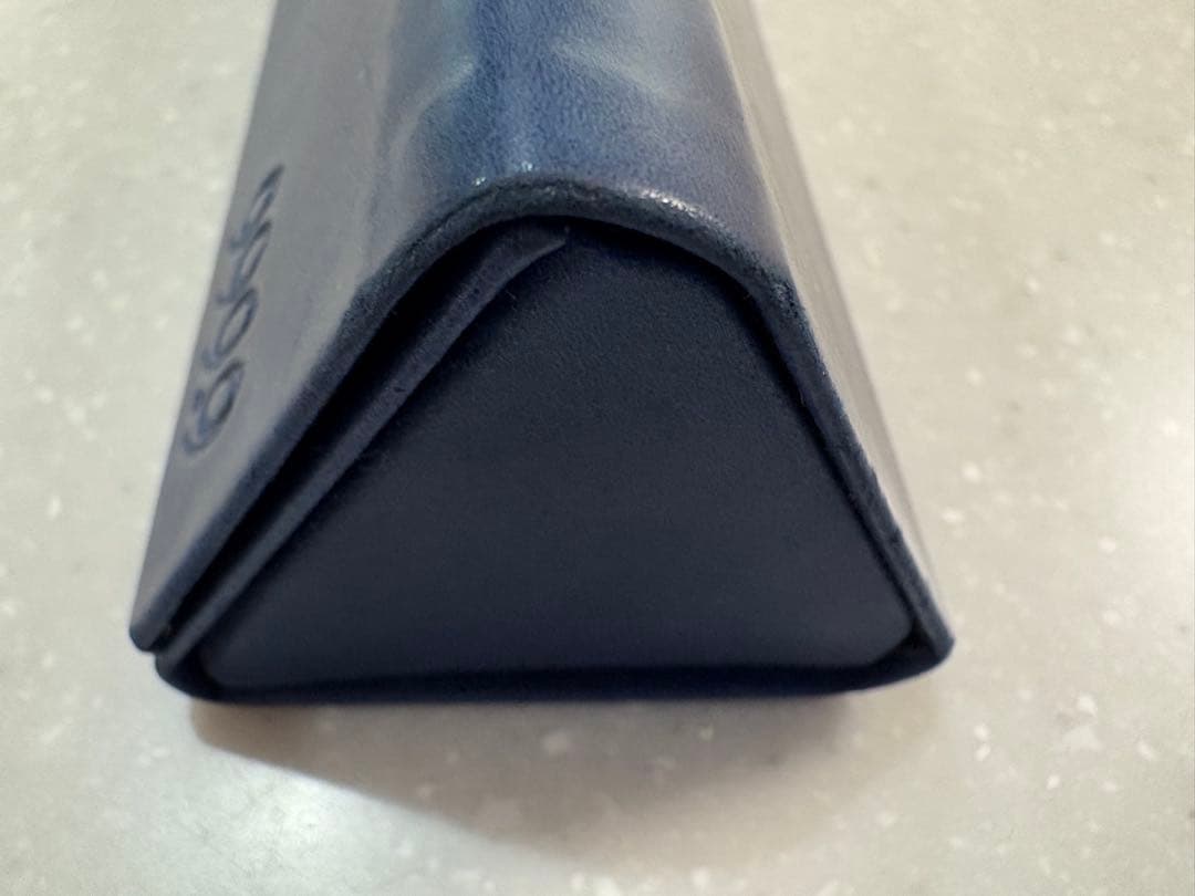 999.9 ダークブルーマットフレーム メガネ(度あり) ケース付き