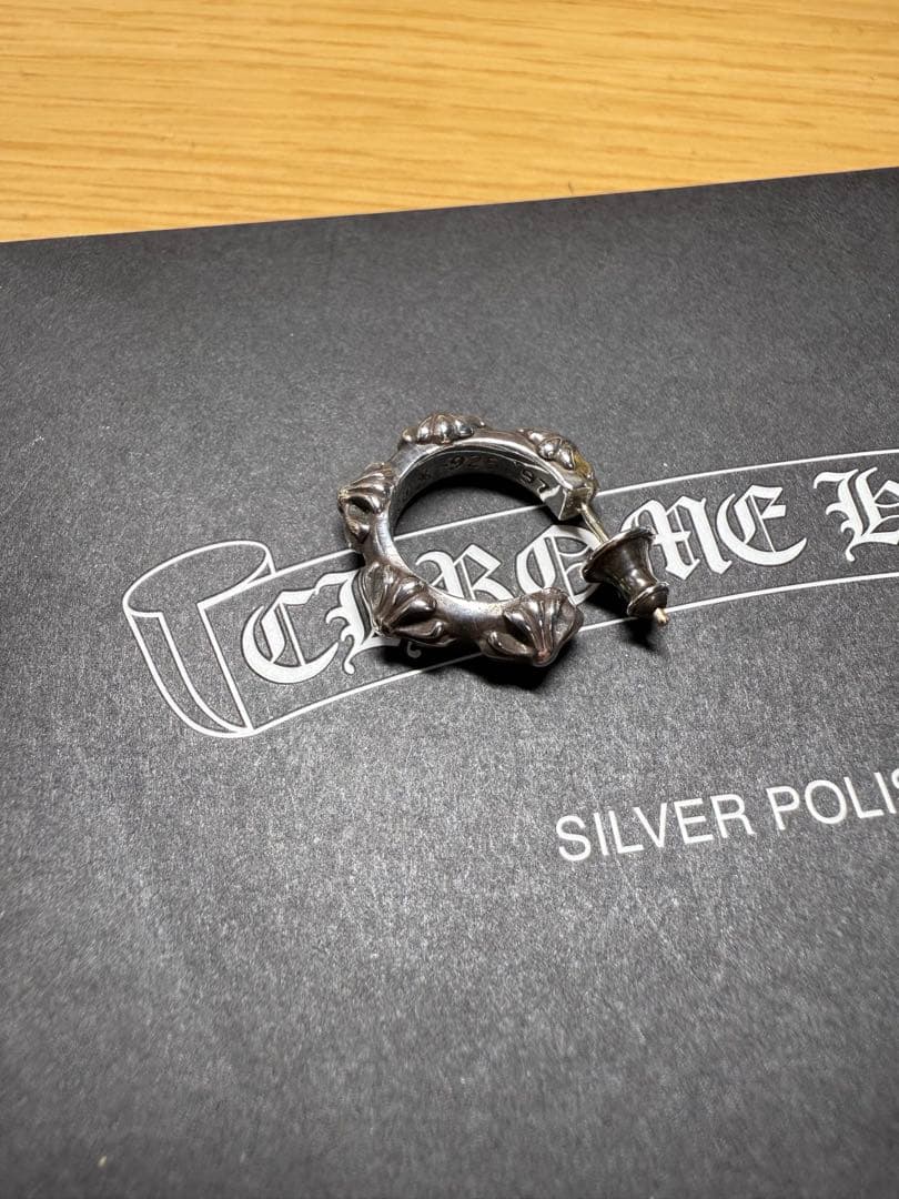 美品 CHROME HEARTS シルバー フープピアス