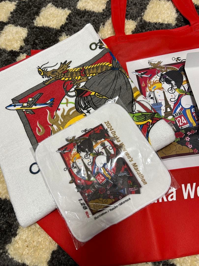 大阪国際女子マラソン　天満屋　前田穂南 バスタオル、ハンドタオル、トートバッグ