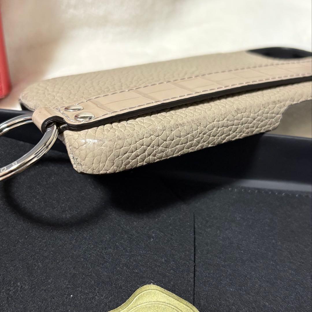 BONAVENTURA iPhone14 ケース ベージュ ストラップ付き