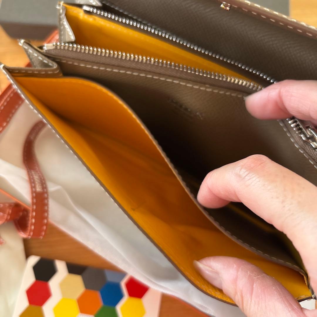 フレンチカーフ 最高級ロングウォレット ブルックリンミュージアム 長財布 トープ