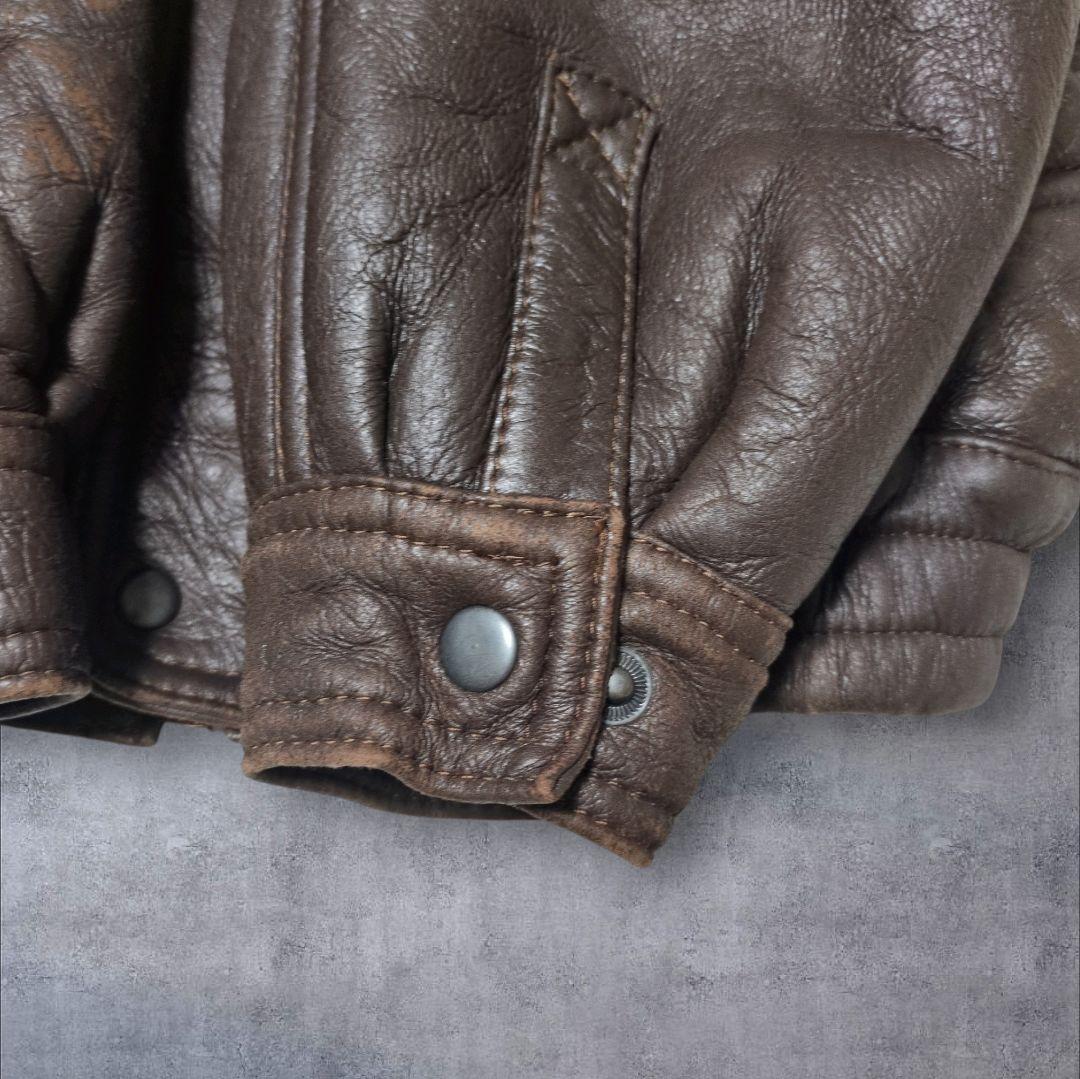 極上品✨リアルムートン G-1 フライトジャケット XL ブラウン レザー