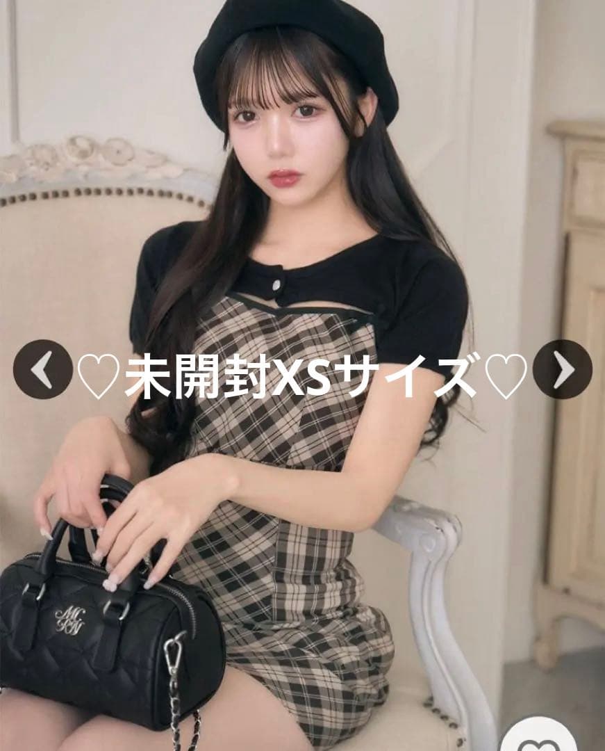 未開封 ミシェルマカロン リボンキャミワンピアンサンブル XS