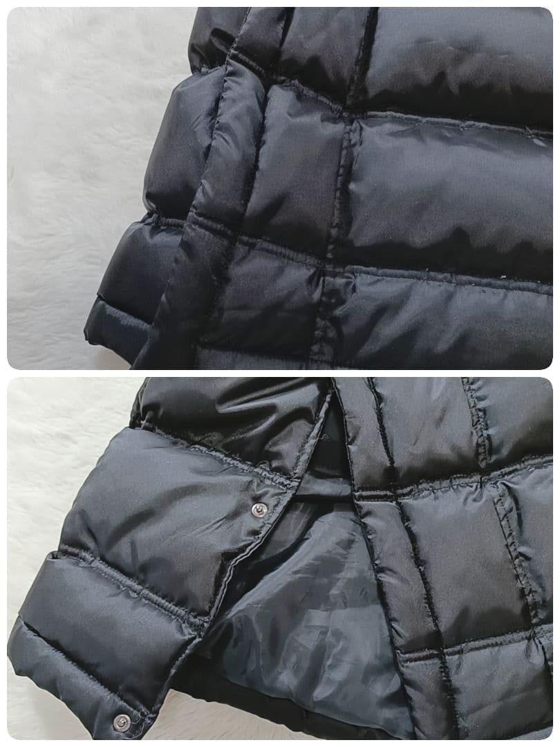 希少✨00s ナイキ ベンチコート ロング ダウン フェザー 防寒 ブラック М