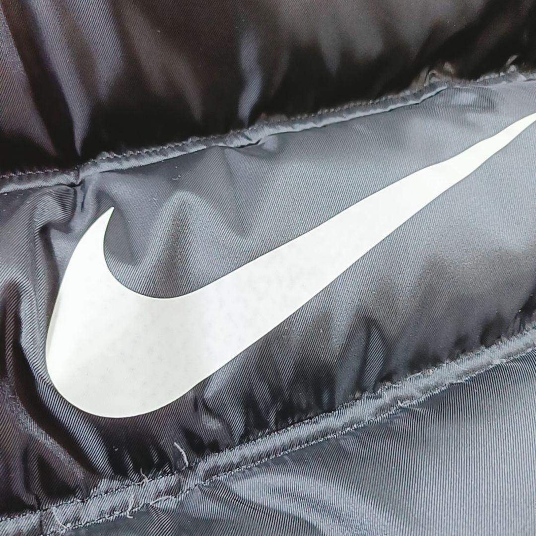 希少✨00s ナイキ ベンチコート ロング ダウン フェザー 防寒 ブラック М