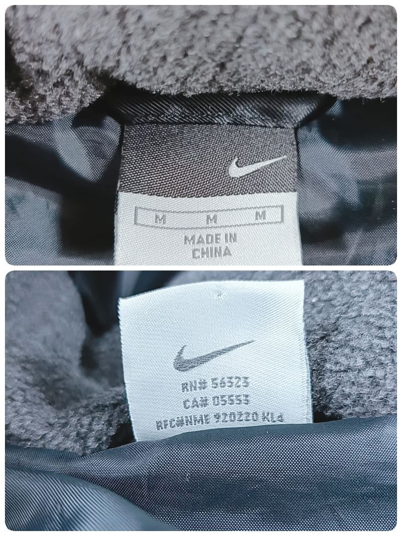 希少✨00s ナイキ ベンチコート ロング ダウン フェザー 防寒 ブラック М