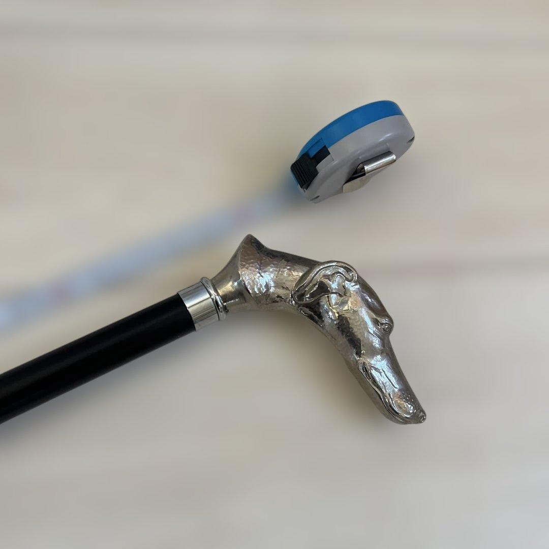 【オシャレステッキ】英国 アニマル おしゃれステッキ 銀 犬