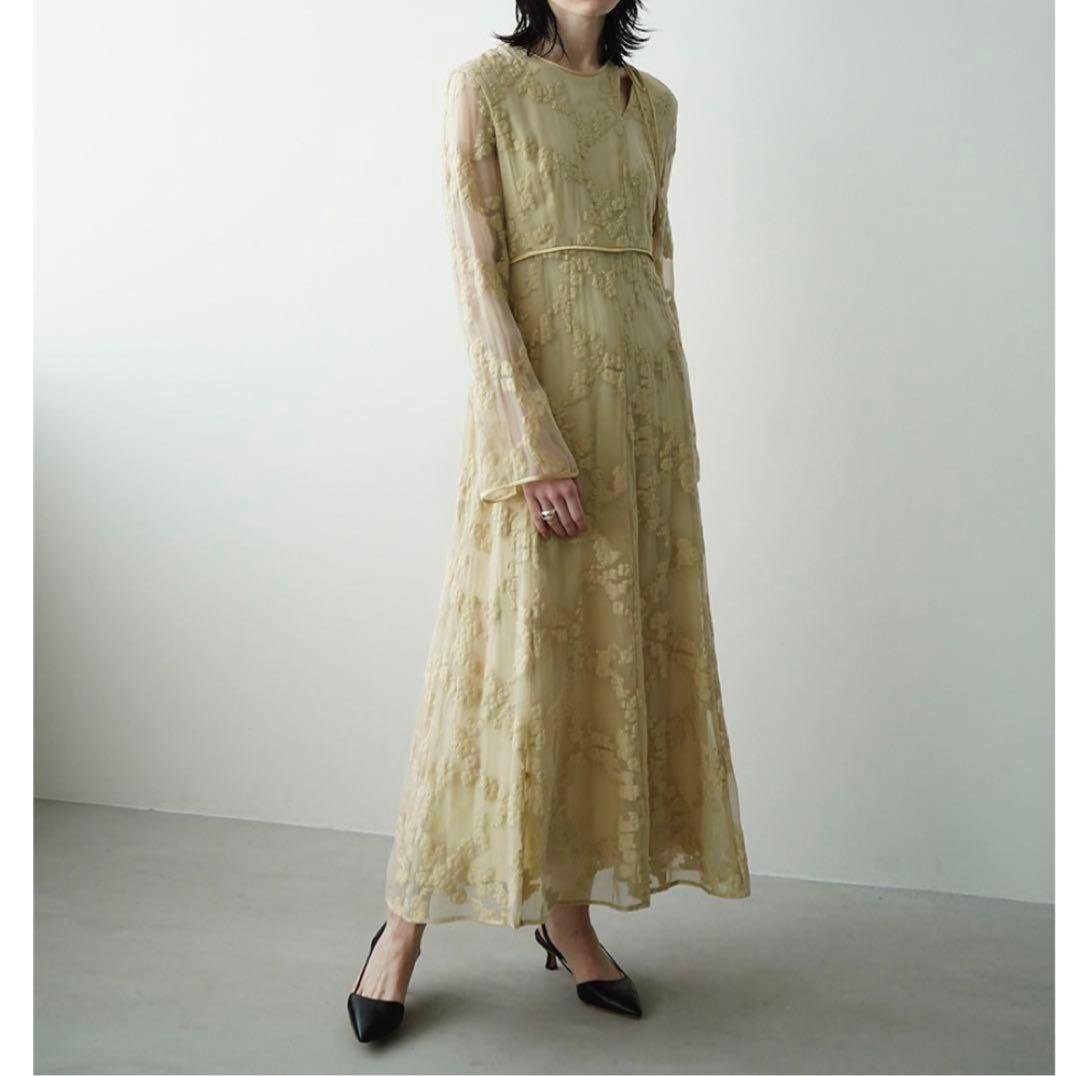 CLANE ジャガードロングワンピース　ドレス