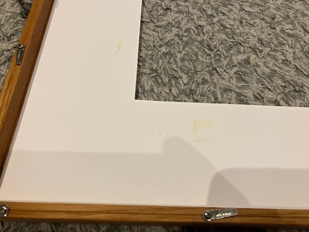 額縁　L型 木地 フレーム 743mm x 562mm アクリルパネル