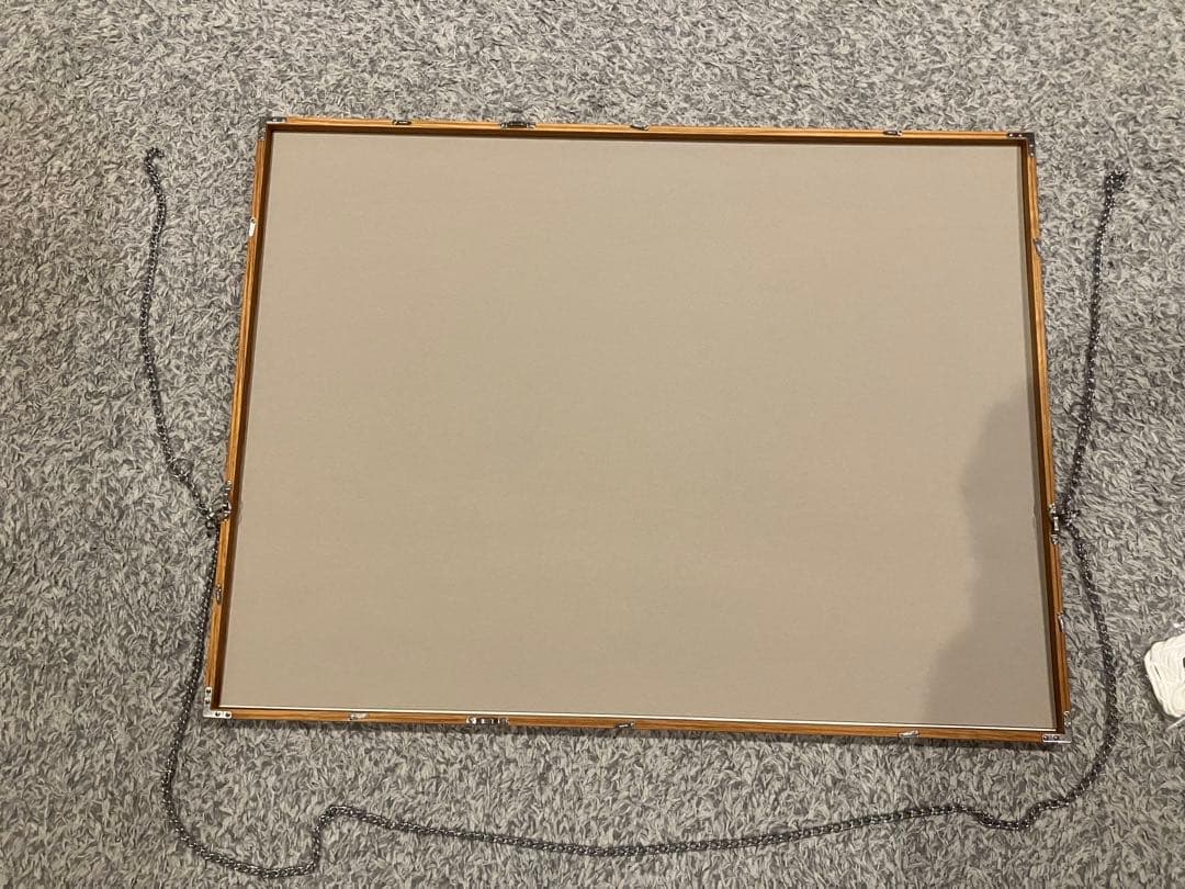 額縁　L型 木地 フレーム 743mm x 562mm アクリルパネル