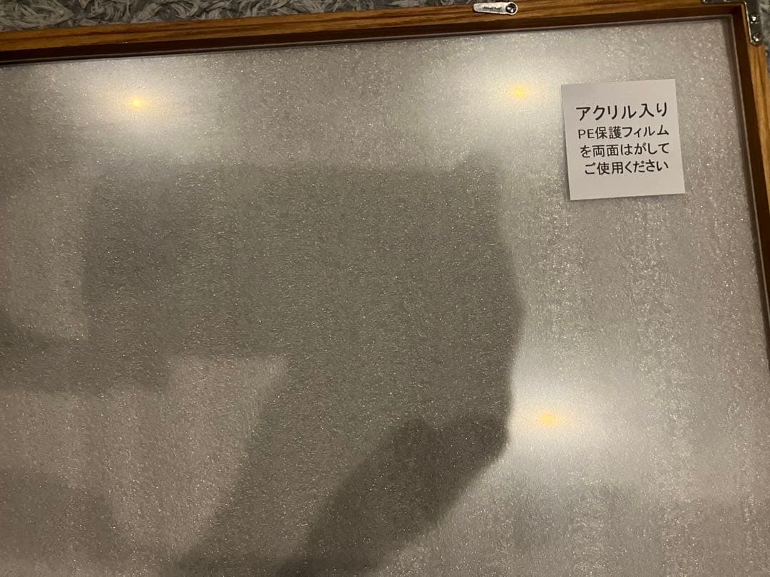 額縁　L型 木地 フレーム 743mm x 562mm アクリルパネル