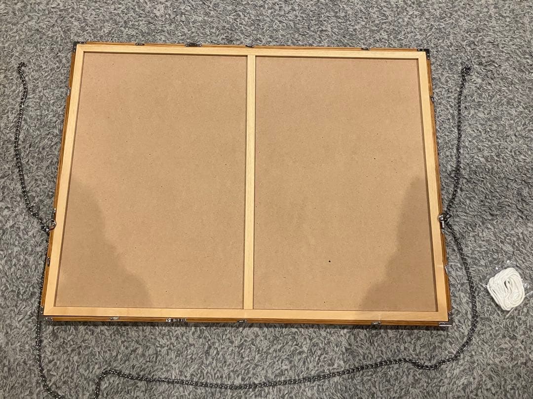 額縁　L型 木地 フレーム 743mm x 562mm アクリルパネル