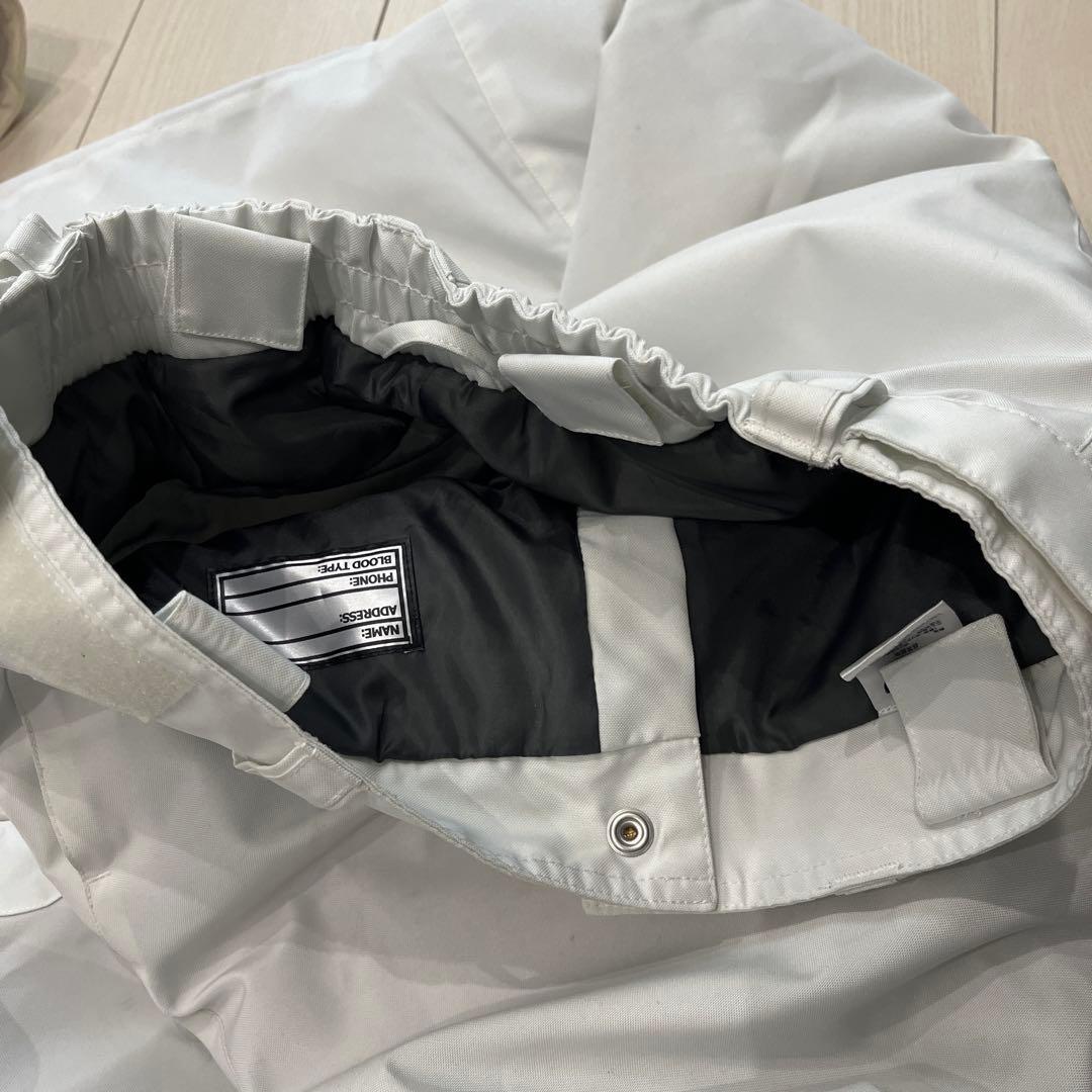 160 エアボーン　スノーボード・スキーウェアセット　白ホワイト調節アジャスター