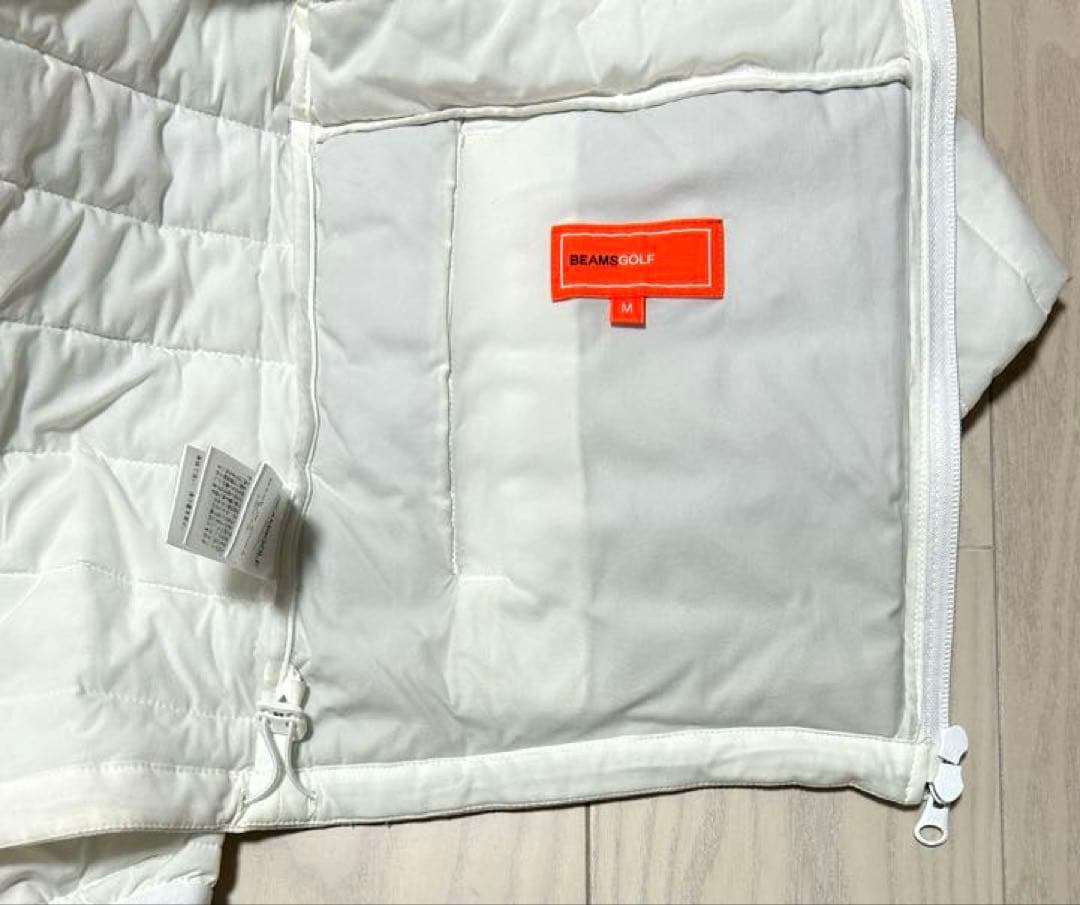 ビームスゴルフ　ホワイト中綿アウター　2way M