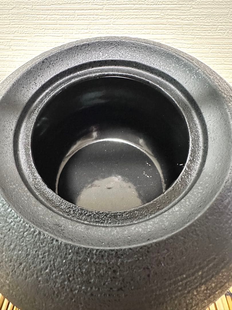 未使用品 鋳心ノ工房 増田尚紀デザイン 平つぼL 鉄急須 南部