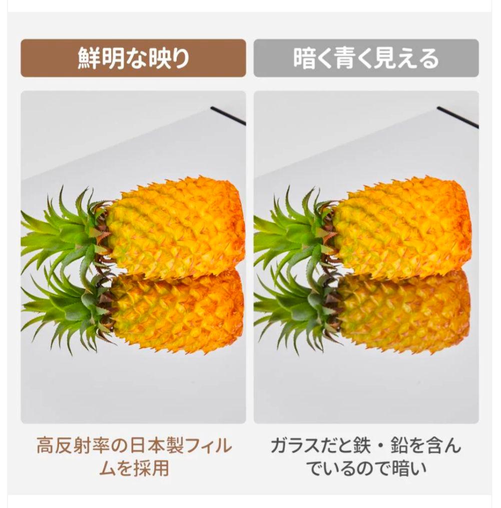 【新品】割れないフィルムミラー 40×90cm ブラック軽量＆安全 高品質