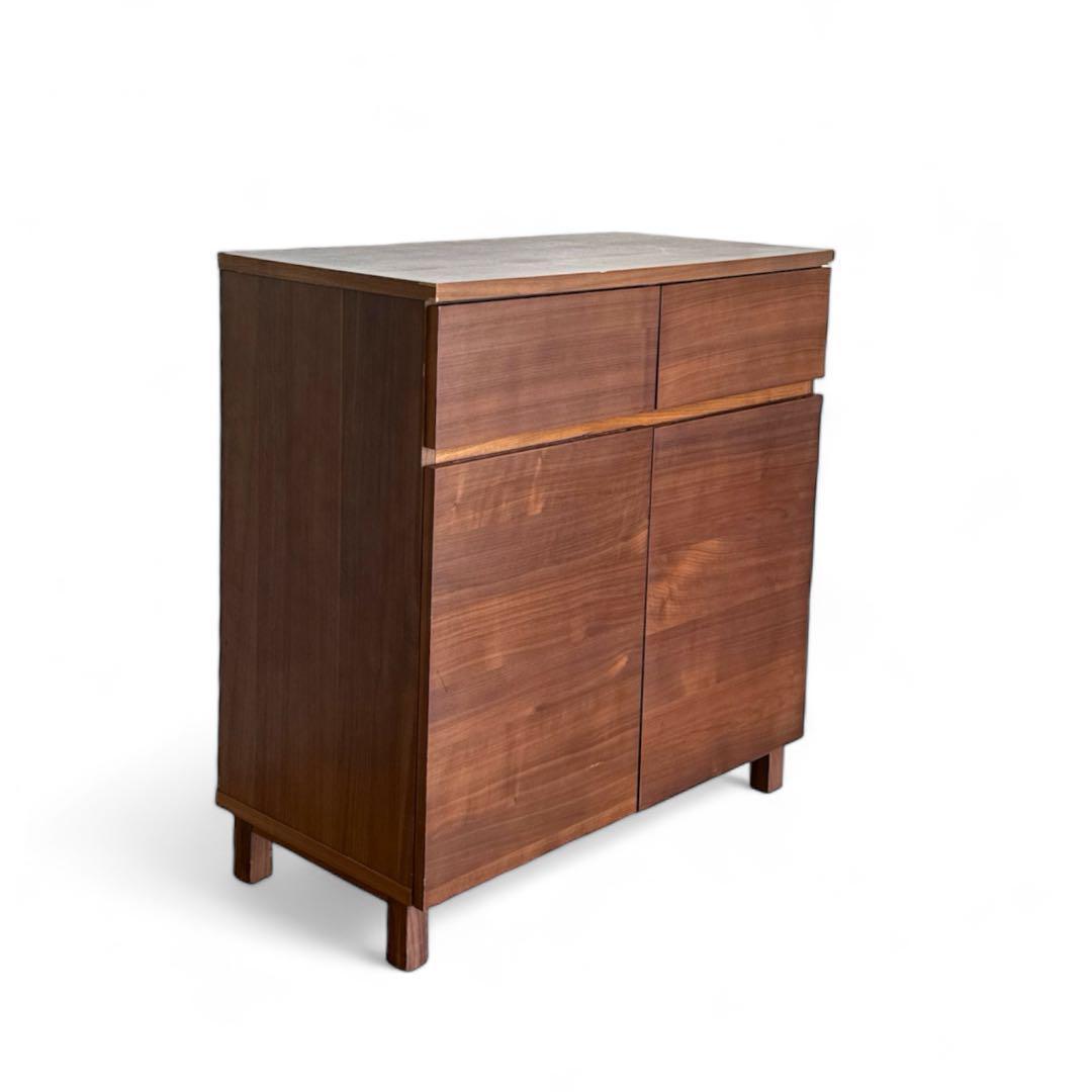 廃盤品】MUJI 無印良品 ウォールナット 脚付キャビネット - メルカリ