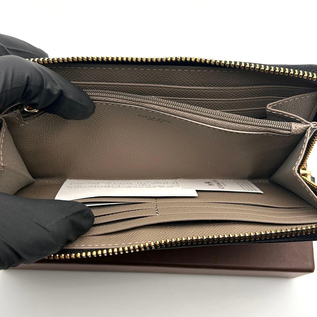 ✨レア美品✨ COACH 長財布 ベージュ ホワイト ラウンドファスナー 高級