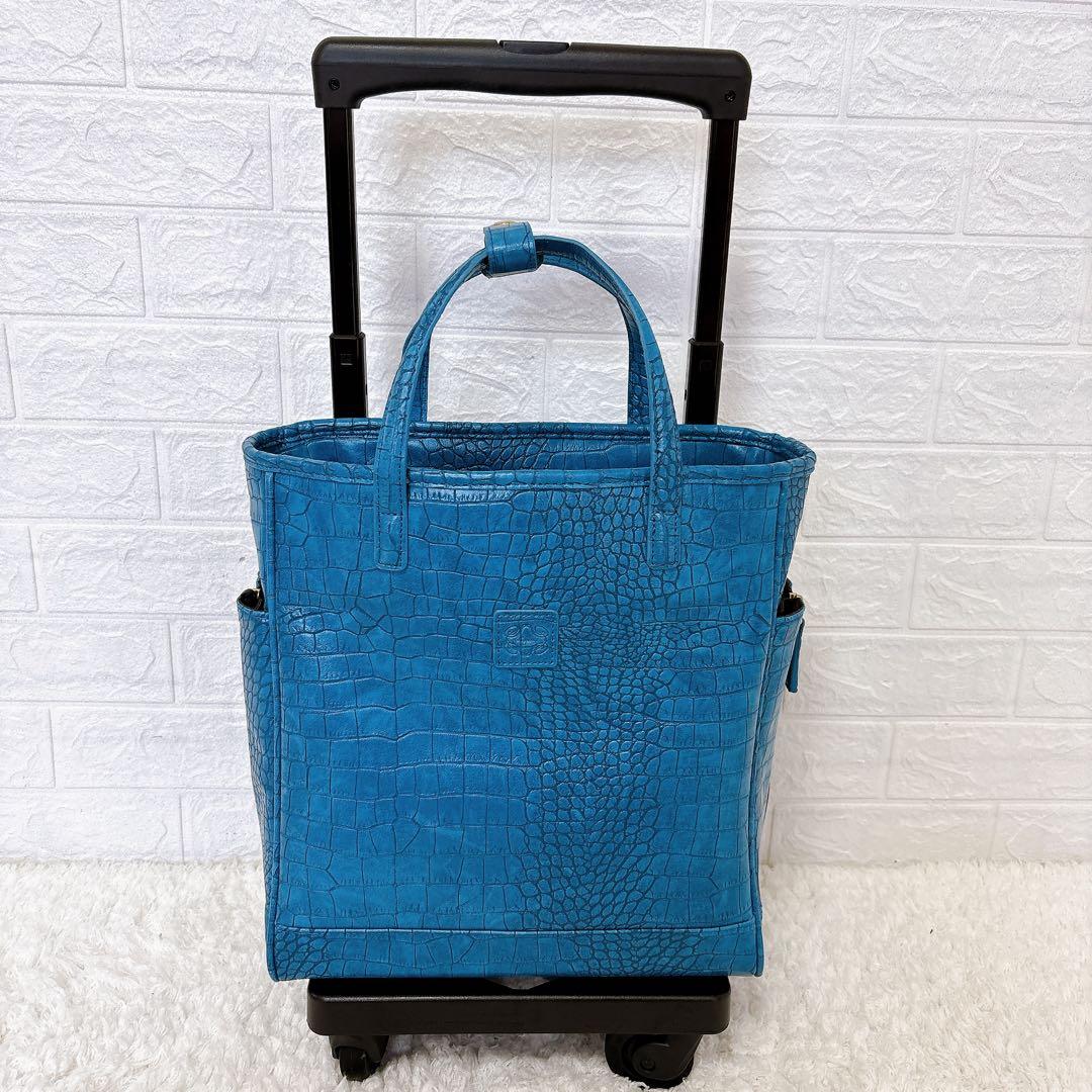 未使用　SWANY スワニー キャリーバッグ キャリー カート クロコ 型押し