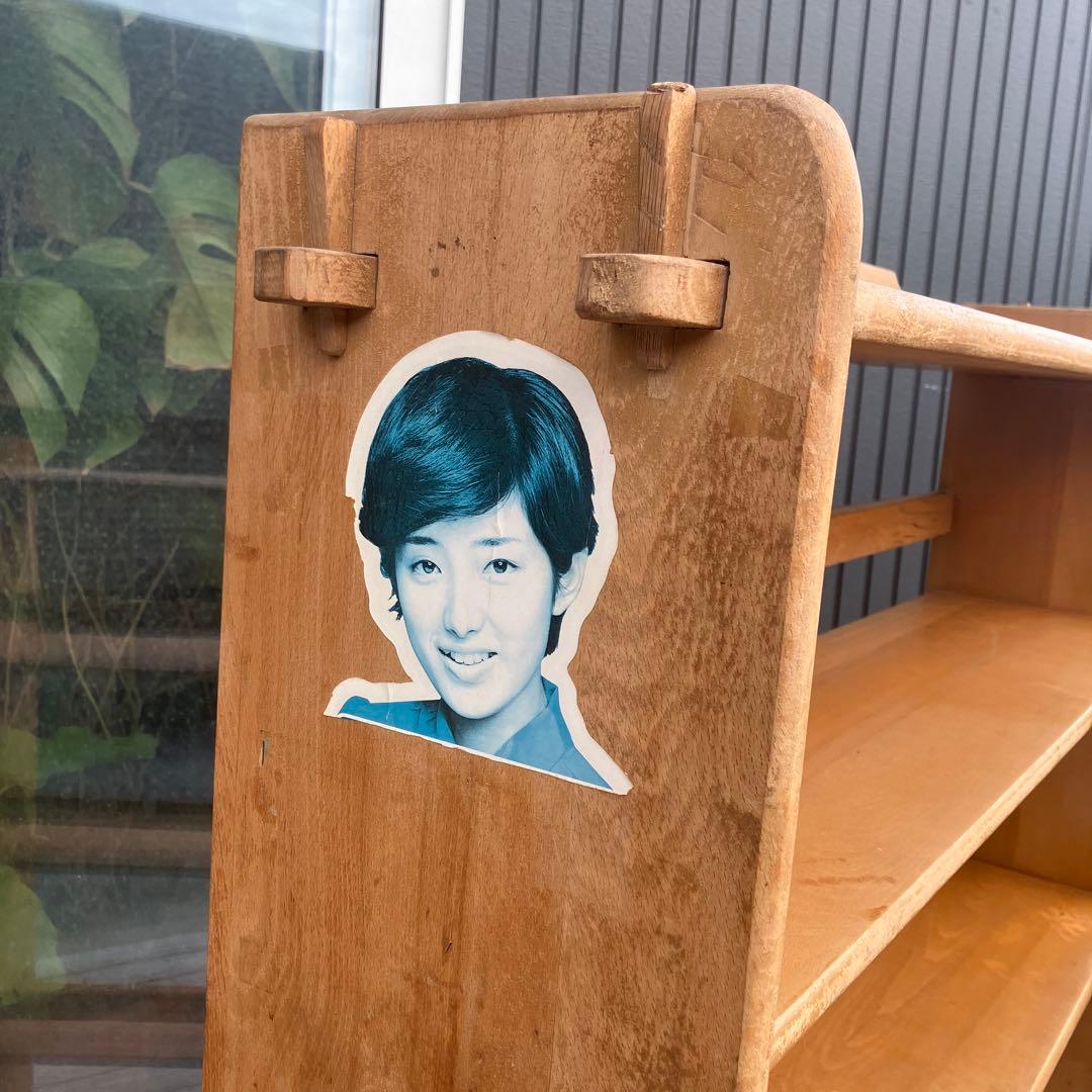 昭和レトロ ミッドセンチュリー くさび型 楔棚 木製オープンラック