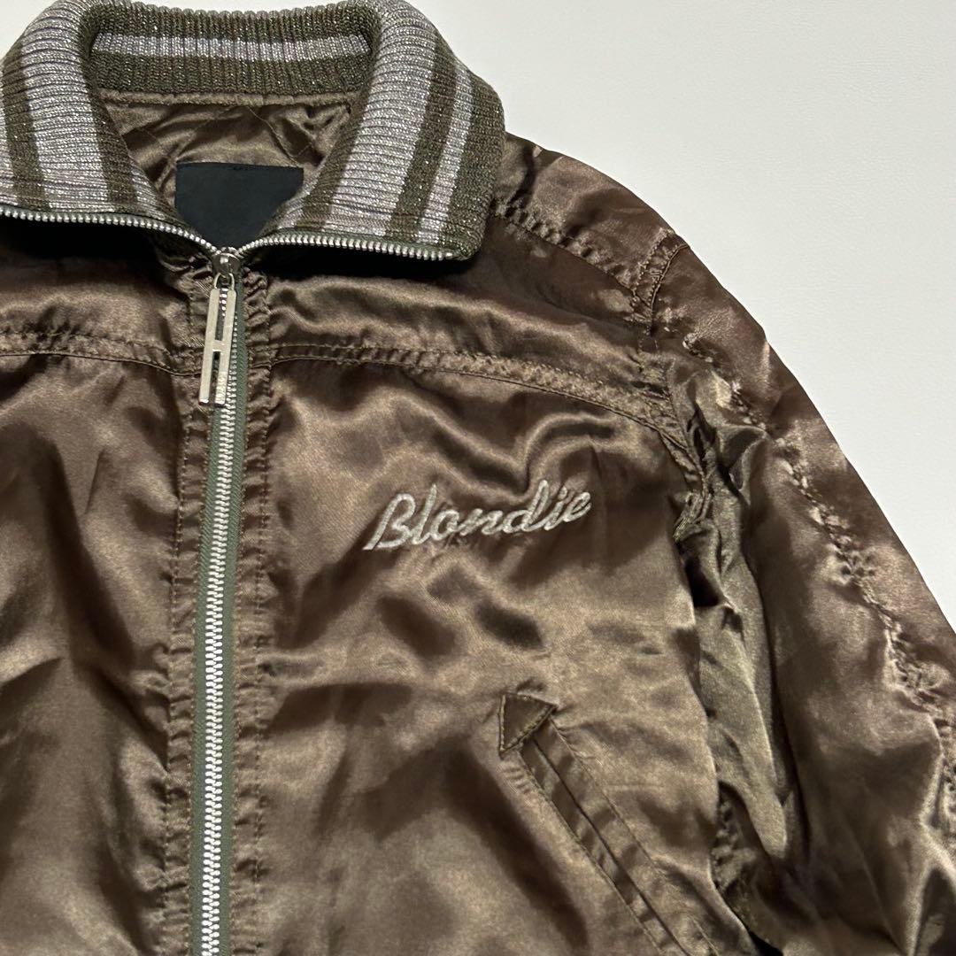 ヒステリックグラマー 中綿ブルゾン スカジャン カーキ バック刺繍