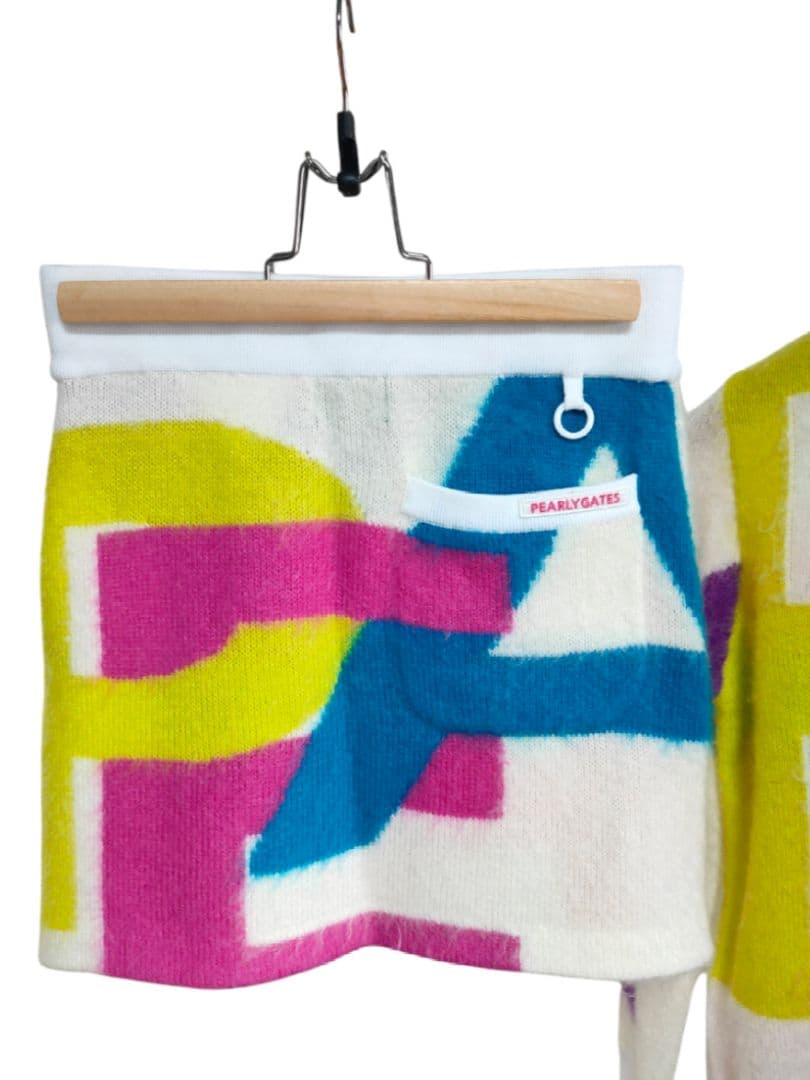 ト*)様 新品7万円 パーリーゲイツ モヘアニット＆スカート ふわふわ