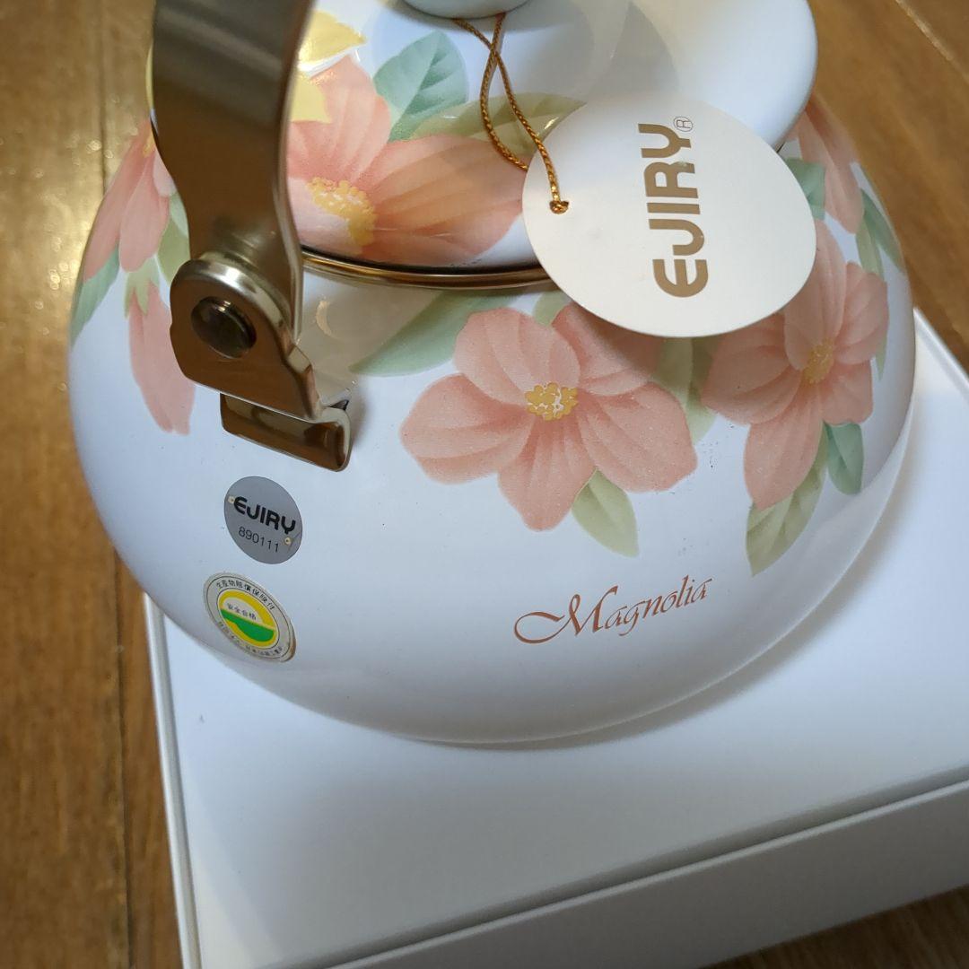 株）エジリー 花柄ホーローケトル - メルカリ