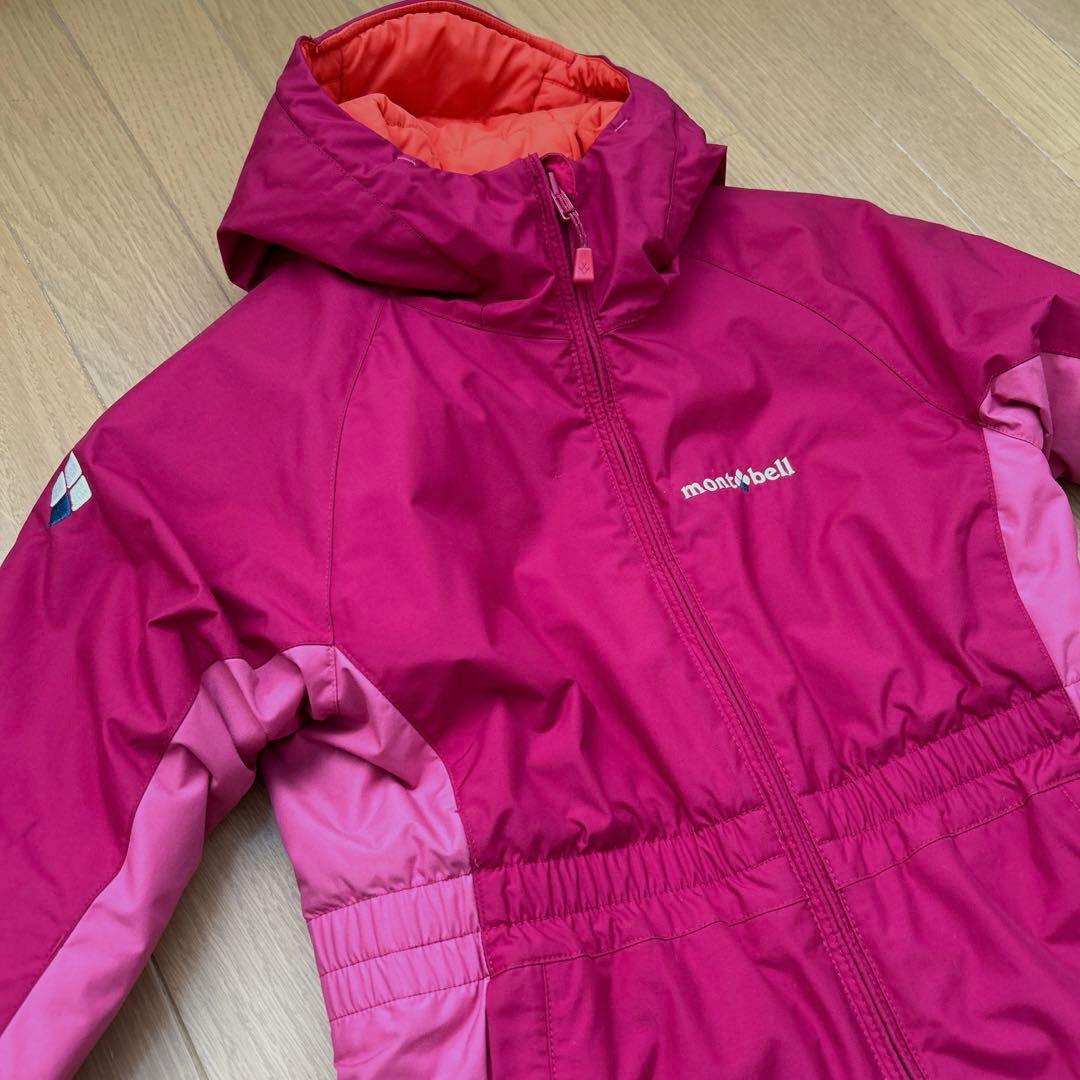 モンベル】子供用スキーウェア ピンク 100サイズ ジャンプスーツ