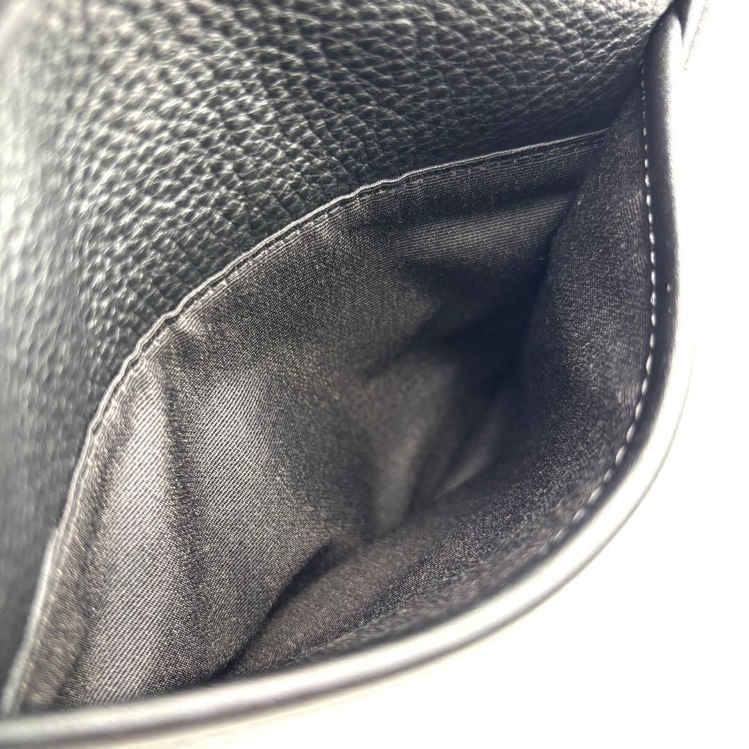 未使用保管品 コーチ ルーカス クロスボディ ロゴ レザー 斜め掛け メンズ 黒