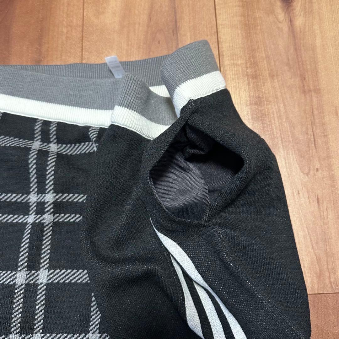 長袖フーディ　ニットスカート　セットアップ　サイズM 秋冬　チェック　パーカー