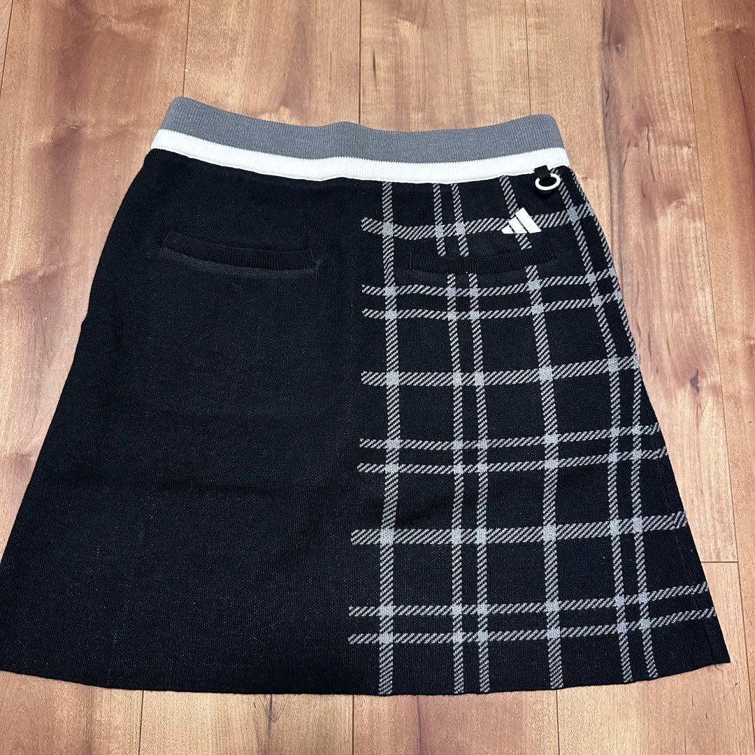 長袖フーディ　ニットスカート　セットアップ　サイズM 秋冬　チェック　パーカー