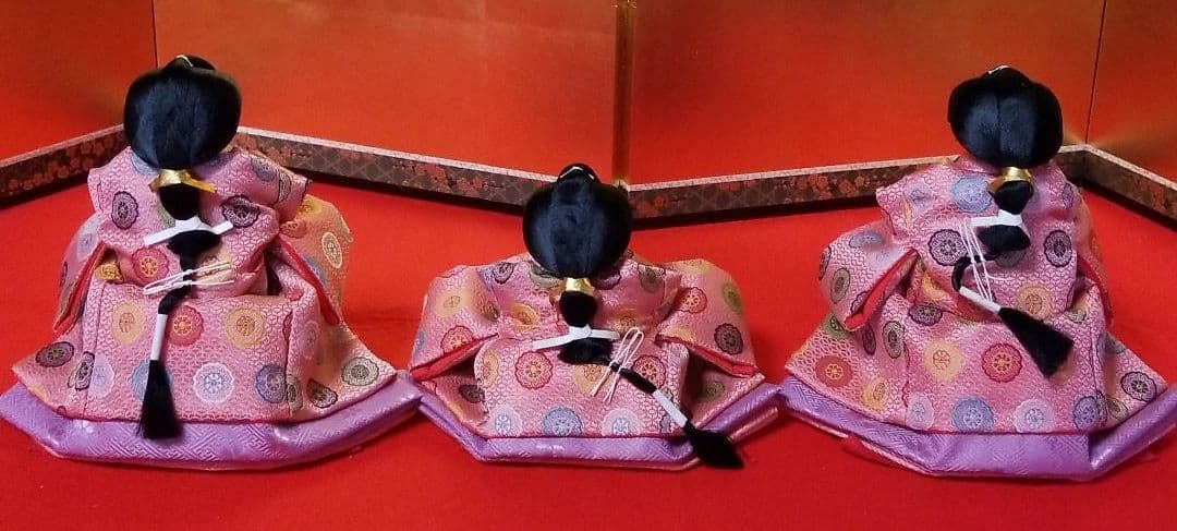 雛人形　三人官女　コンパクト