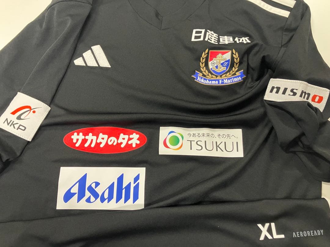 横浜Fマリノス　フルスポンサー支給練習着　黒