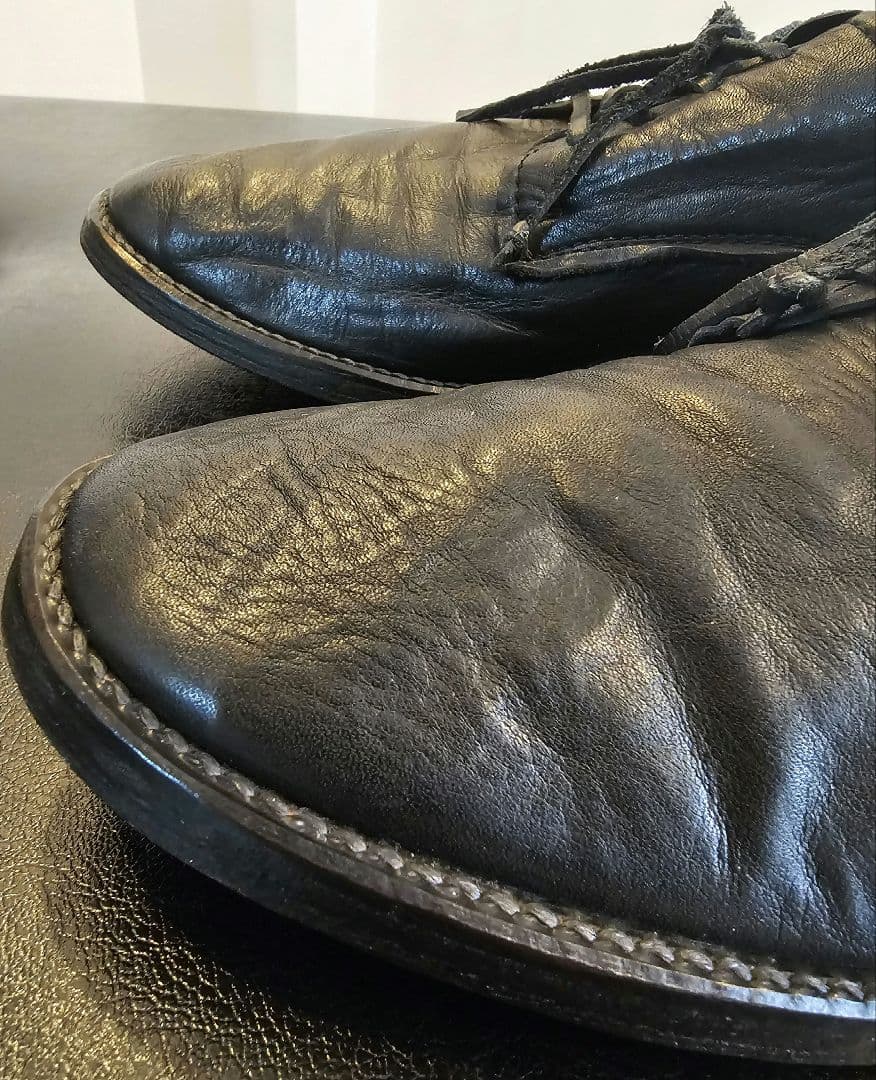 パドローネ シワ加工 ダービーシューズ 26cm / 41黒