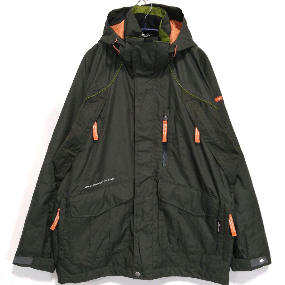 ellesse メンズ スノボウェア スキーウェア 上下セット カーキ エレッセ