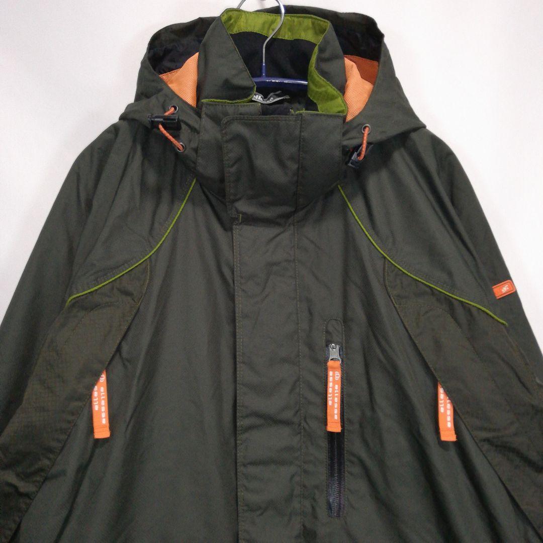 ellesse メンズ スノボウェア スキーウェア 上下セット カーキ エレッセ