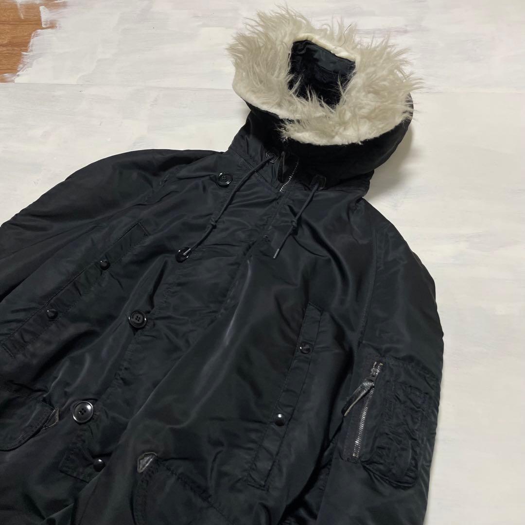 USA製 旧タグ 3本タグ 80s ALPHA N-3B ブラック　XL