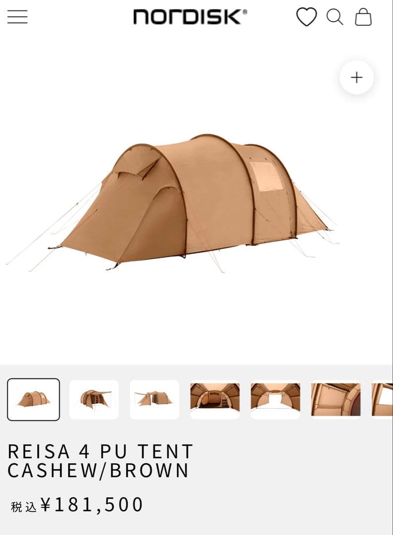 国内正規品　新品　ノルディスク NORDISK レイサ4 PU カシュー