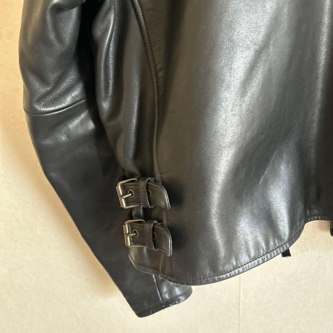 お値下げ！K'S LEATHER ブラックレザー シングルライダース
