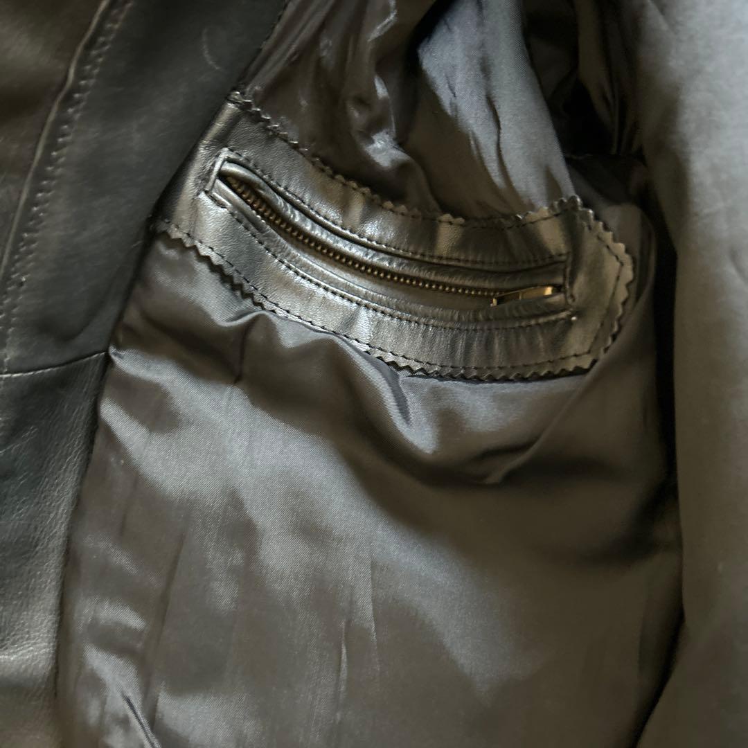 お値下げ！K'S LEATHER ブラックレザー シングルライダース