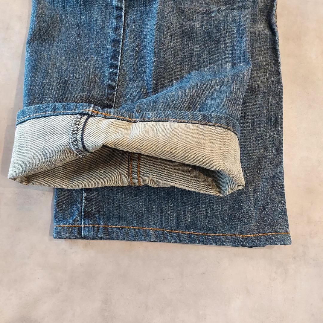 リーバイス569 Levis W32 ブルーデニム 青 ヒゲ 古着 18316