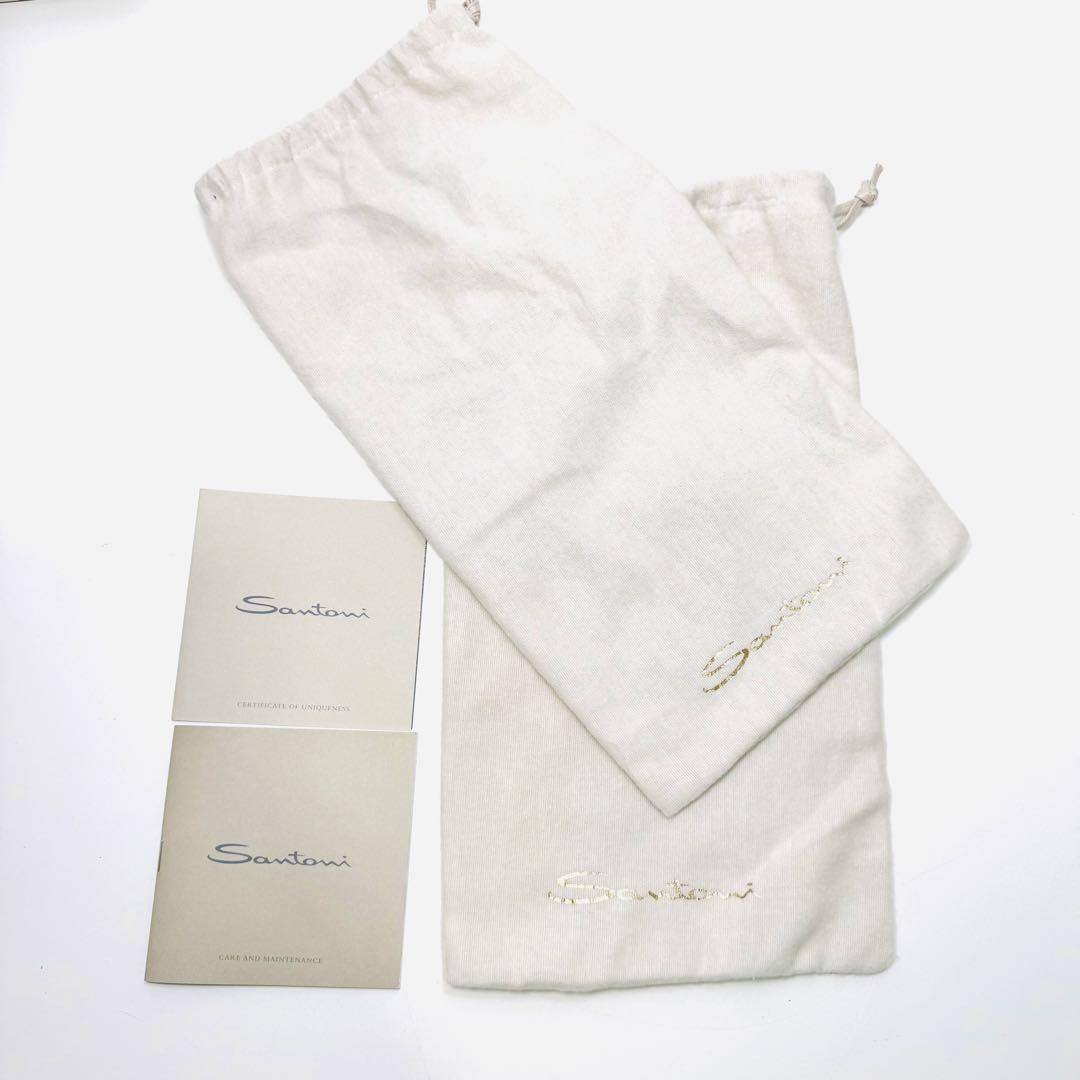 美品　Santoni サントーニ　ダブルモンクストラップ 箱 袋付き レザー